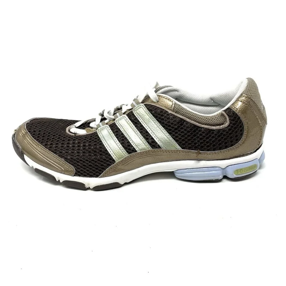 Adidas 3D‎ Cushion Women’s Size 8.5 Running Training Shoes Brown Green Blue